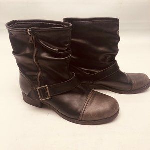 Dolce Black Boots Gray Tip